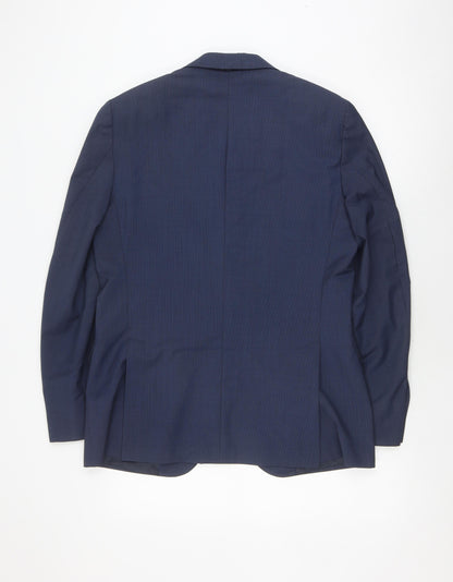 Mens UK Size 40 Massimo Dutti Regular Blue Suit Jacket