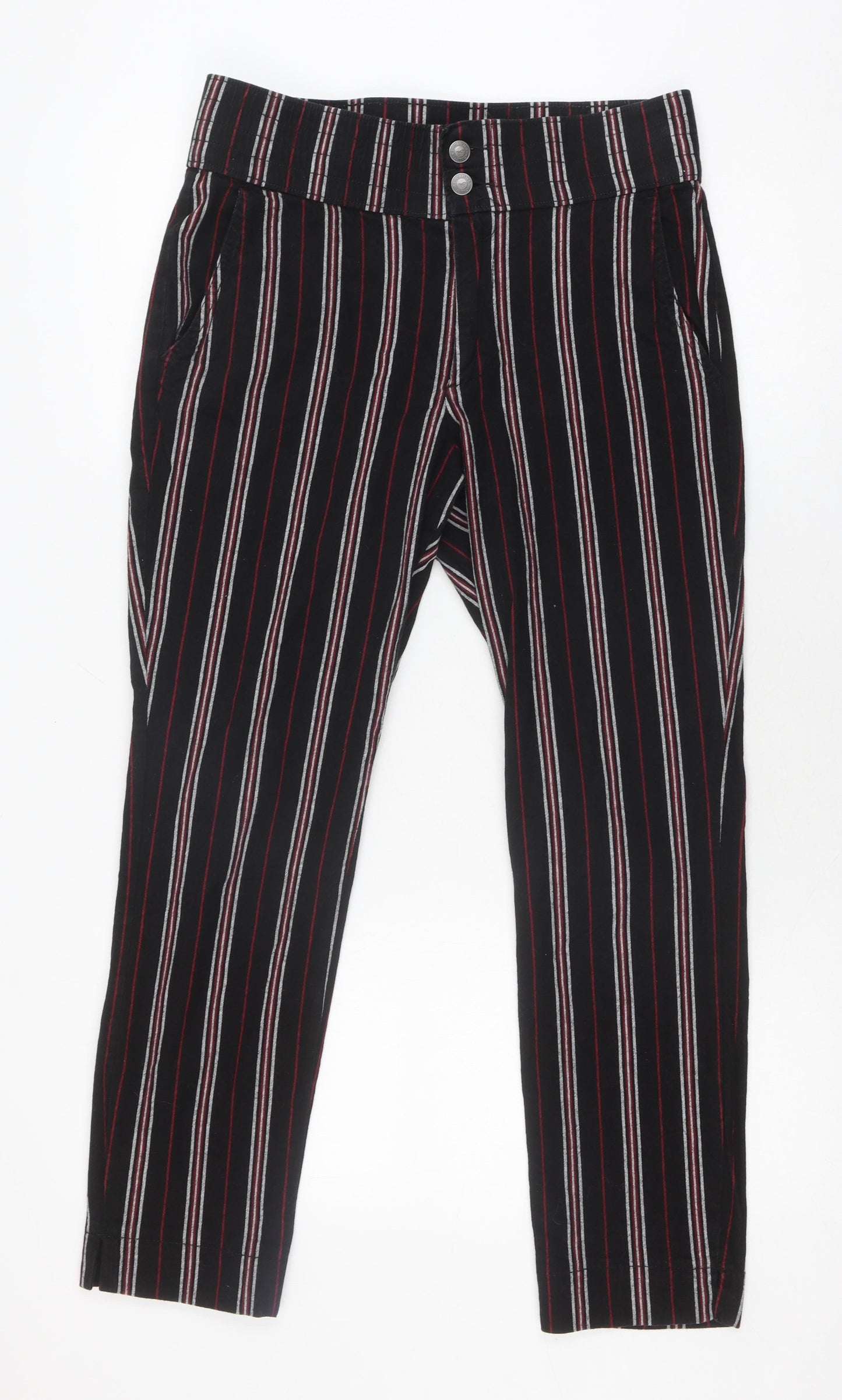 Womens UK Size M Hollister  Cropped Black Trousers