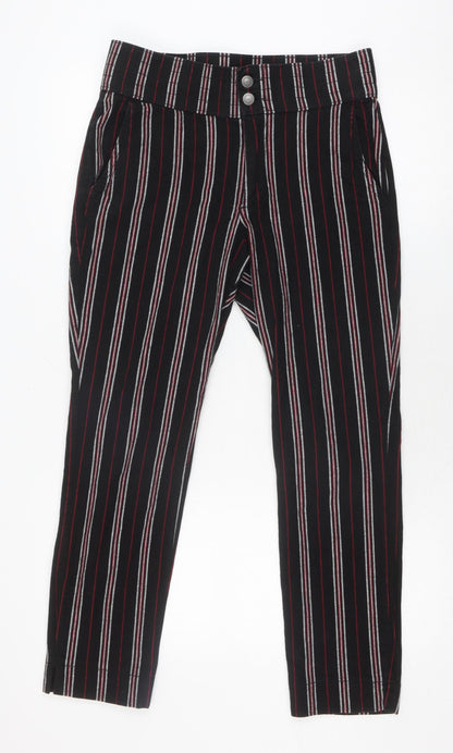 Womens UK Size M Hollister  Cropped Black Trousers