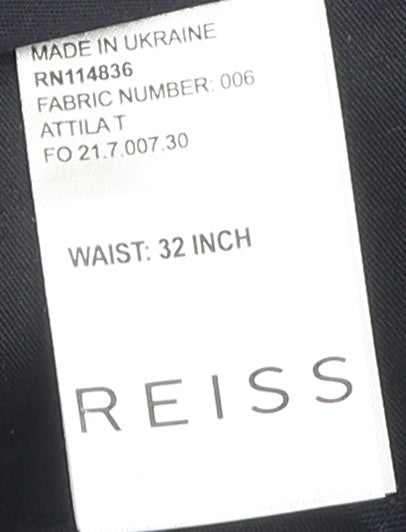 Reiss Men's Black Dress Pants, Size 32, Formal Trousers
