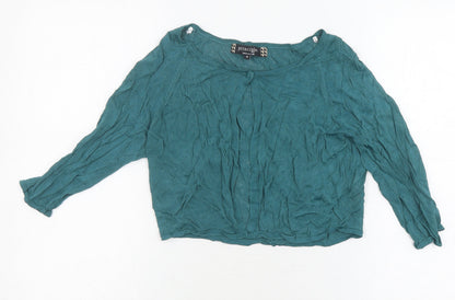 Womens UK Size 12 Principles by Ben de Lisi Green Basic Blouse