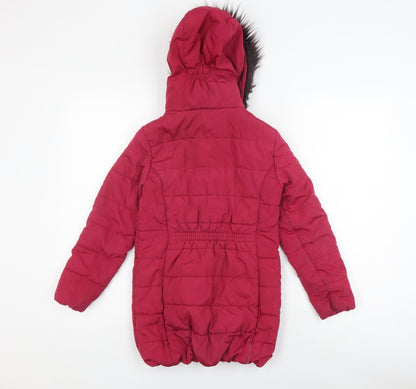 Regatta Girls Red Puffer Jacket - 9-10 Yrs Winter Coat
