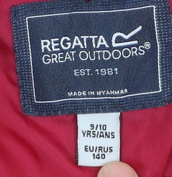 Regatta Girls Red Puffer Jacket - 9-10 Yrs Winter Coat