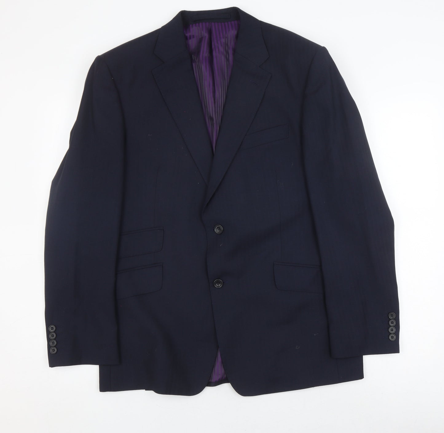 Mens UK Size 42 Marks and Spencer Regular Blue Suit Jacket