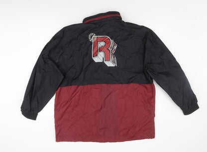 Reebok Men's Black Red Varsity Jacket L, Vintage Style