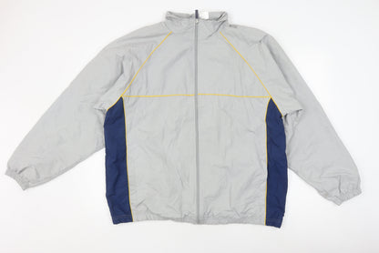Athletic Works Men's Grey Windbreaker Jacket, Size L
