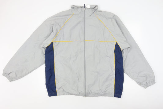 Athletic Works Men's Grey Windbreaker Jacket, Size L