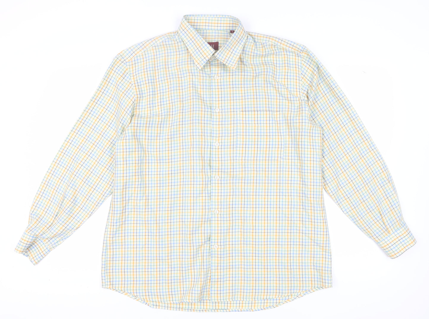 C&H Men's Checkered Slim Fit Long Sleeve Shirt