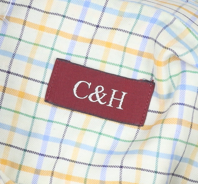 C&H Men's Checkered Slim Fit Long Sleeve Shirt