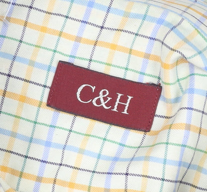 C&H Men's Checkered Slim Fit Long Sleeve Shirt