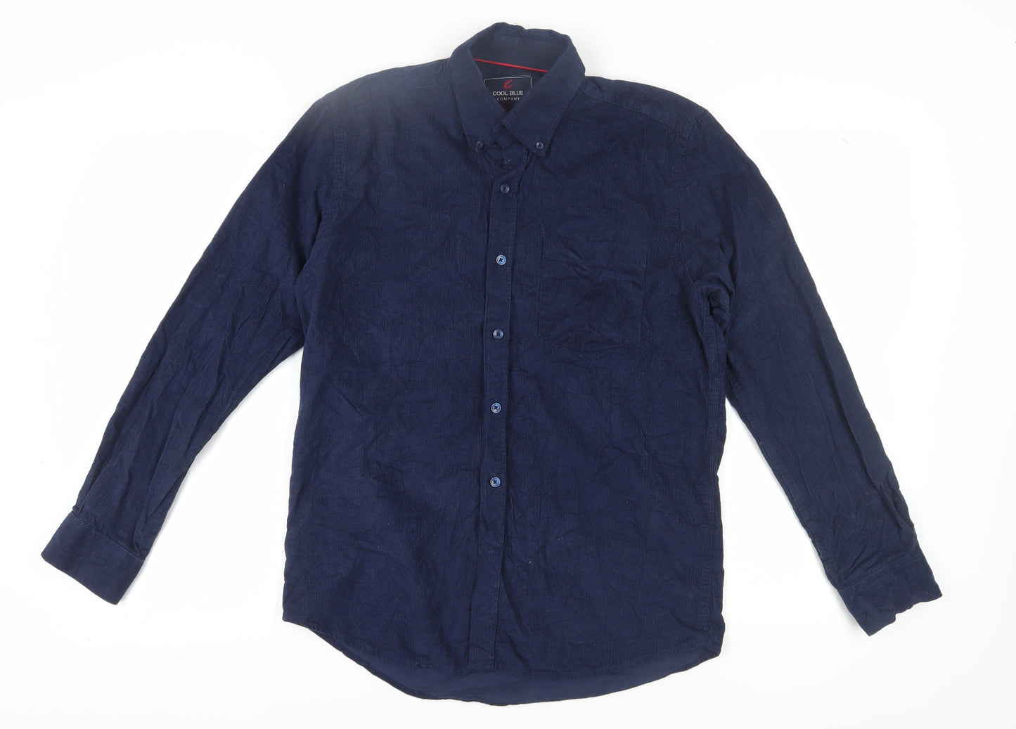 Cool Blue Men's Blue Button-Up Shirt Long Sleeve M