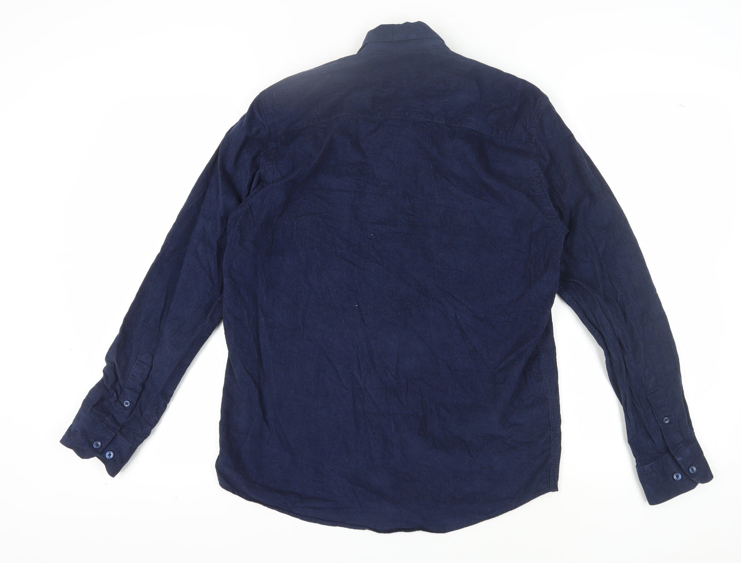 Cool Blue Men's Blue Button-Up Shirt Long Sleeve M