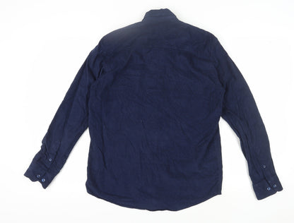 Cool Blue Men's Blue Button-Up Shirt Long Sleeve M