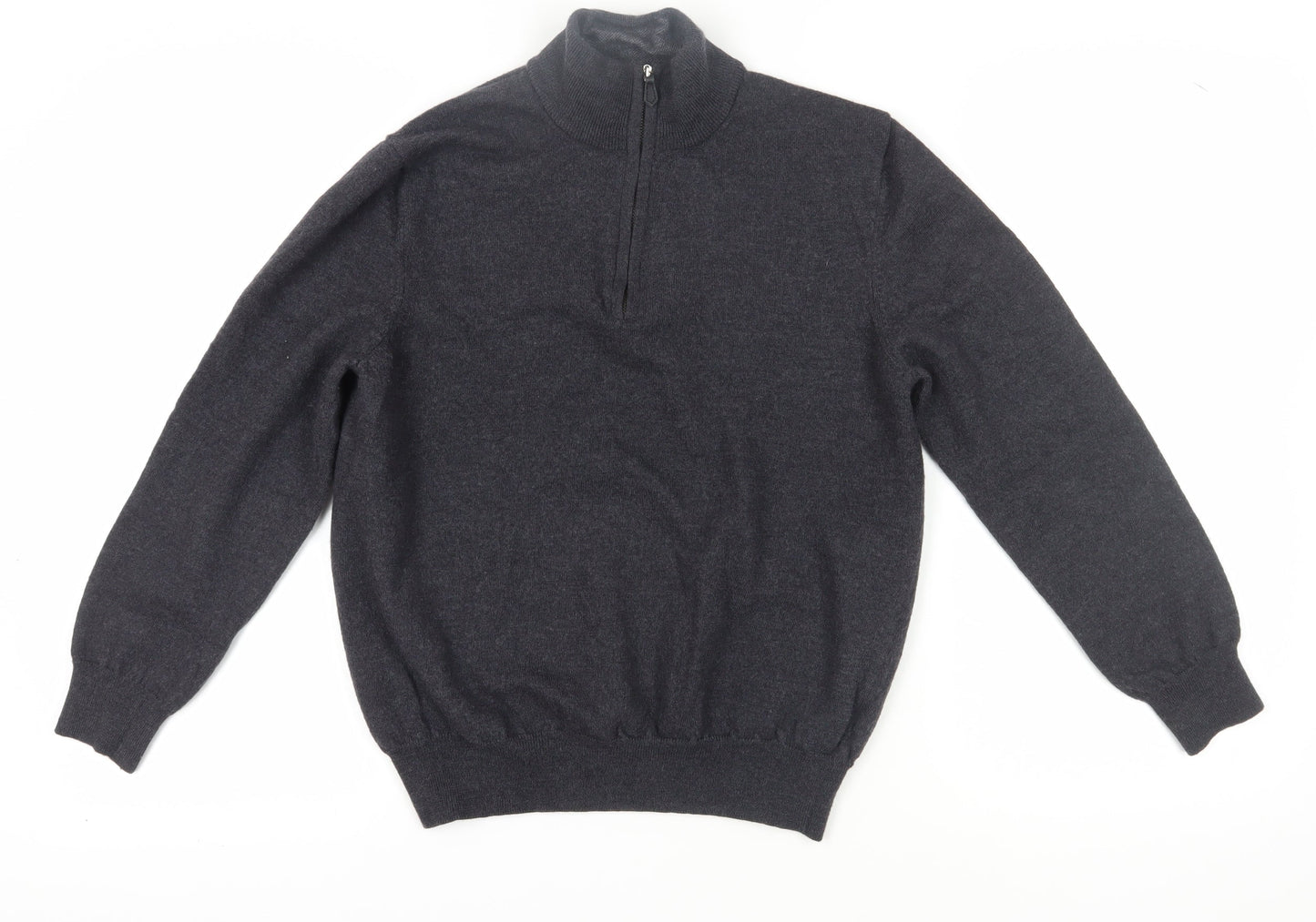 Black Brown 1826 Boys Black Pullover Jumper High Neck L