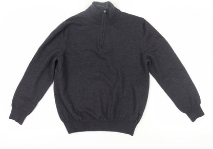 Black Brown 1826 Boys Black Pullover Jumper High Neck L