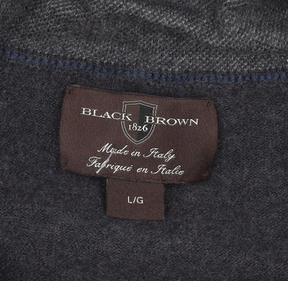Black Brown 1826 Boys Black Pullover Jumper High Neck L