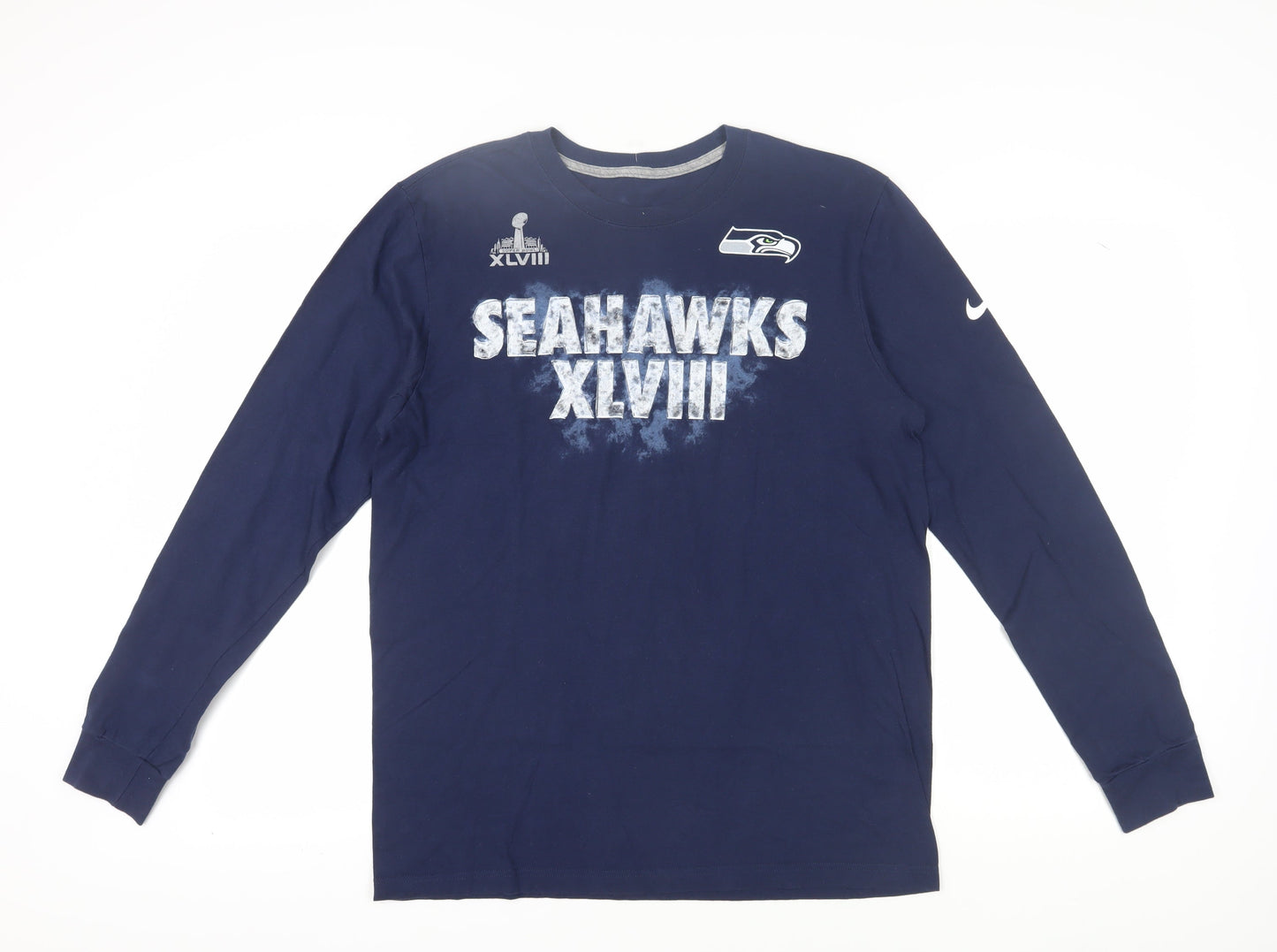Nike Men's Blue Seahawks Sport Long Sleeve T-Shirt L