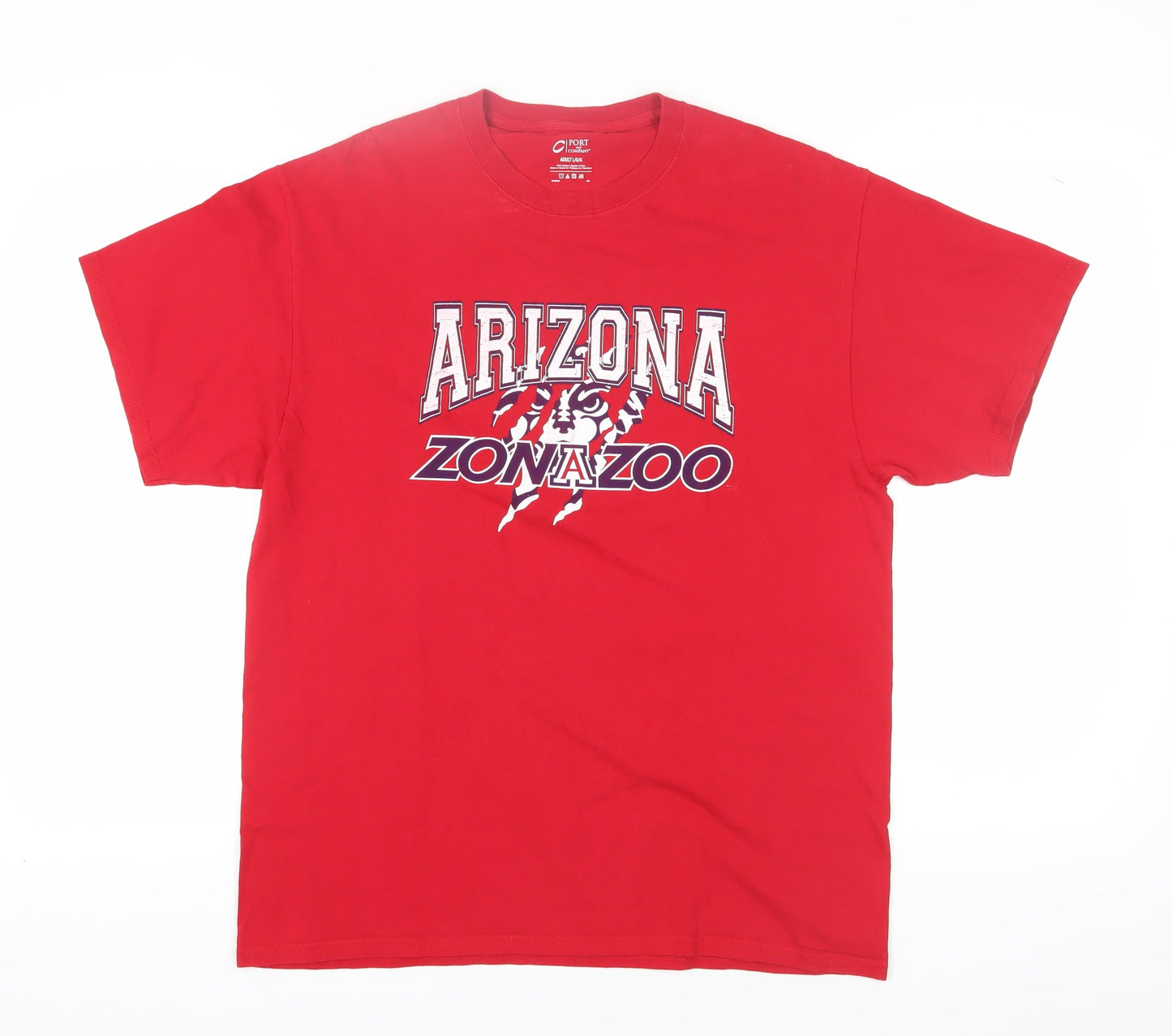 Port & Company Men's Red Sports Graphic T-Shirt L