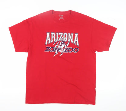 Port & Company Men's Red Sports Graphic T-Shirt L