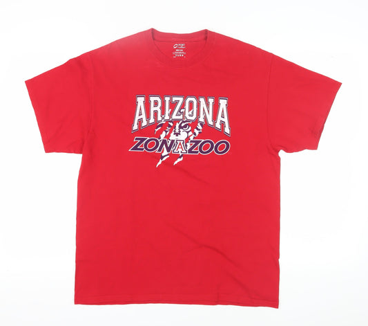 Port & Company Men's Red Sports Graphic T-Shirt L