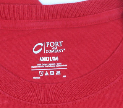 Port & Company Men's Red Sports Graphic T-Shirt L