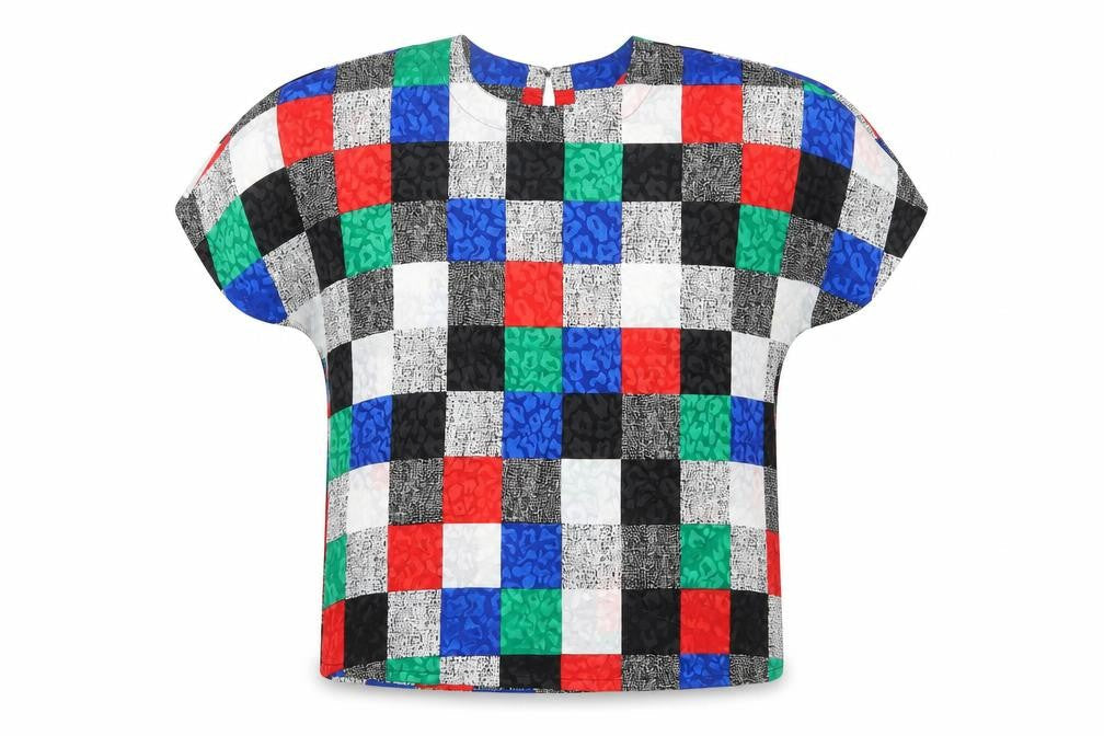 Womens UK Size L Nicola Multicoloured Basic T-Shirt
