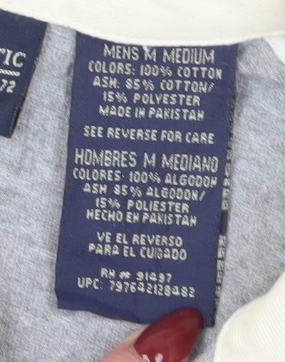 Faded Glory Men's Grey & Yellow Striped Polo M