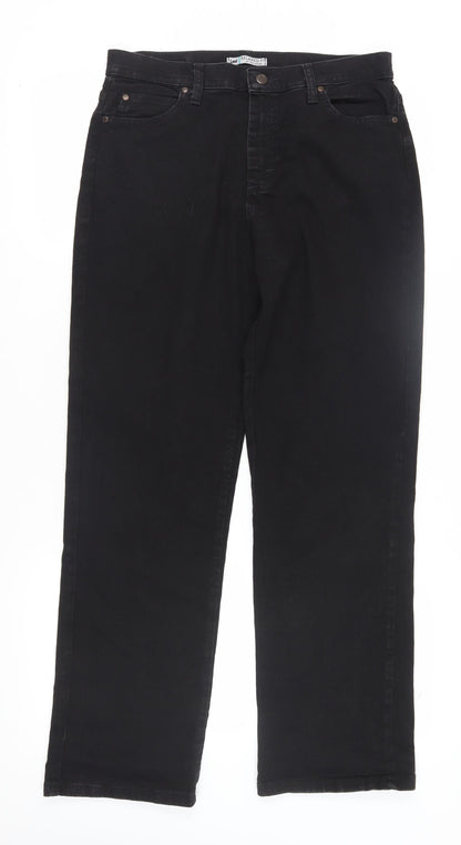Lee Women's Black Straight Jeans Size 12 Relaxed
