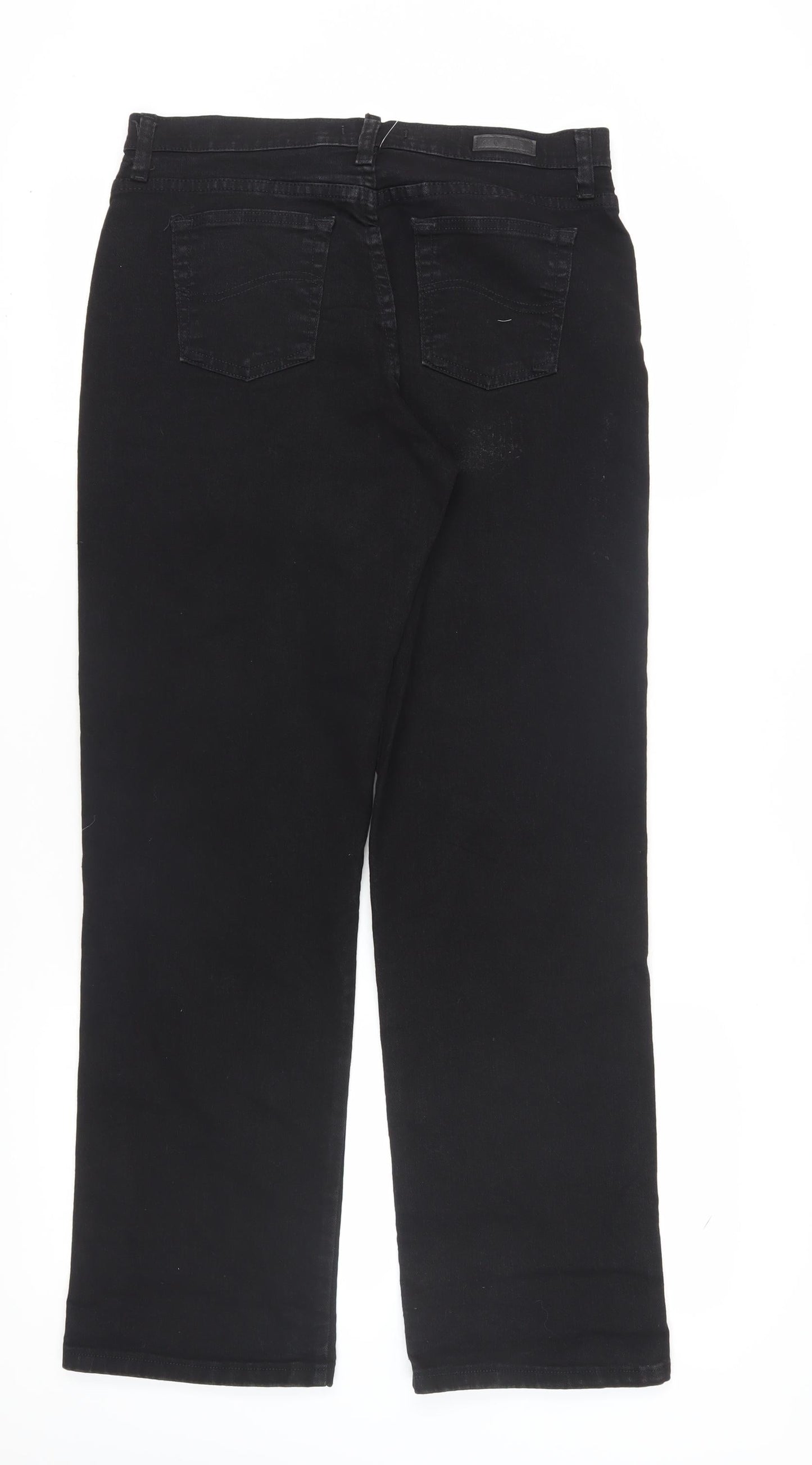 Lee Women's Black Straight Jeans Size 12 Relaxed