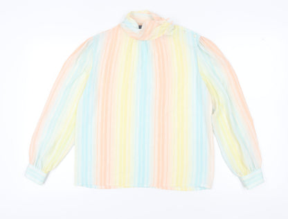 haberdashery Women Multicoloured Striped Blouse Size 10