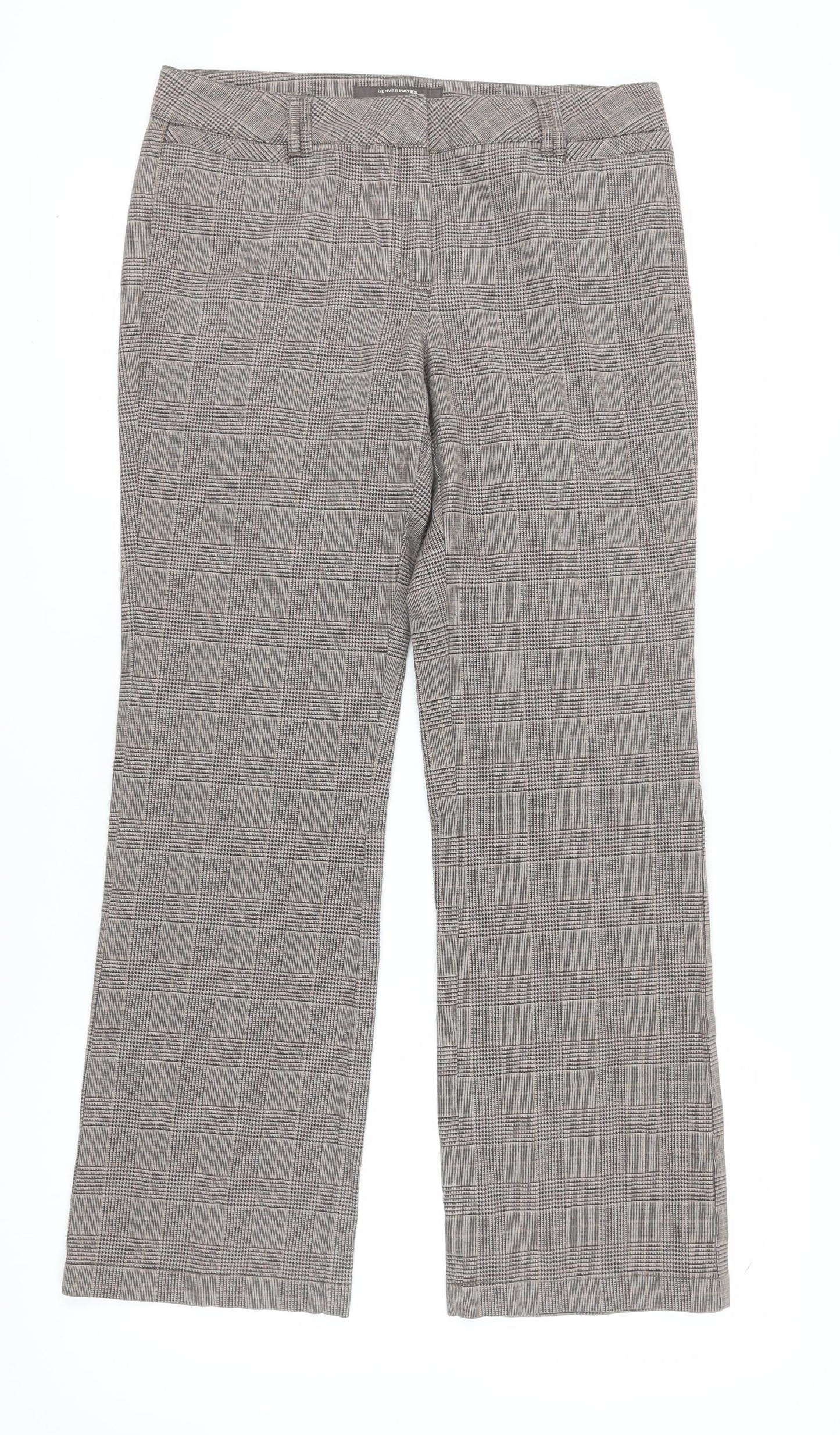 Womens UK Size 14 Denver Hayes Regular Fit Straight Grey Trousers
