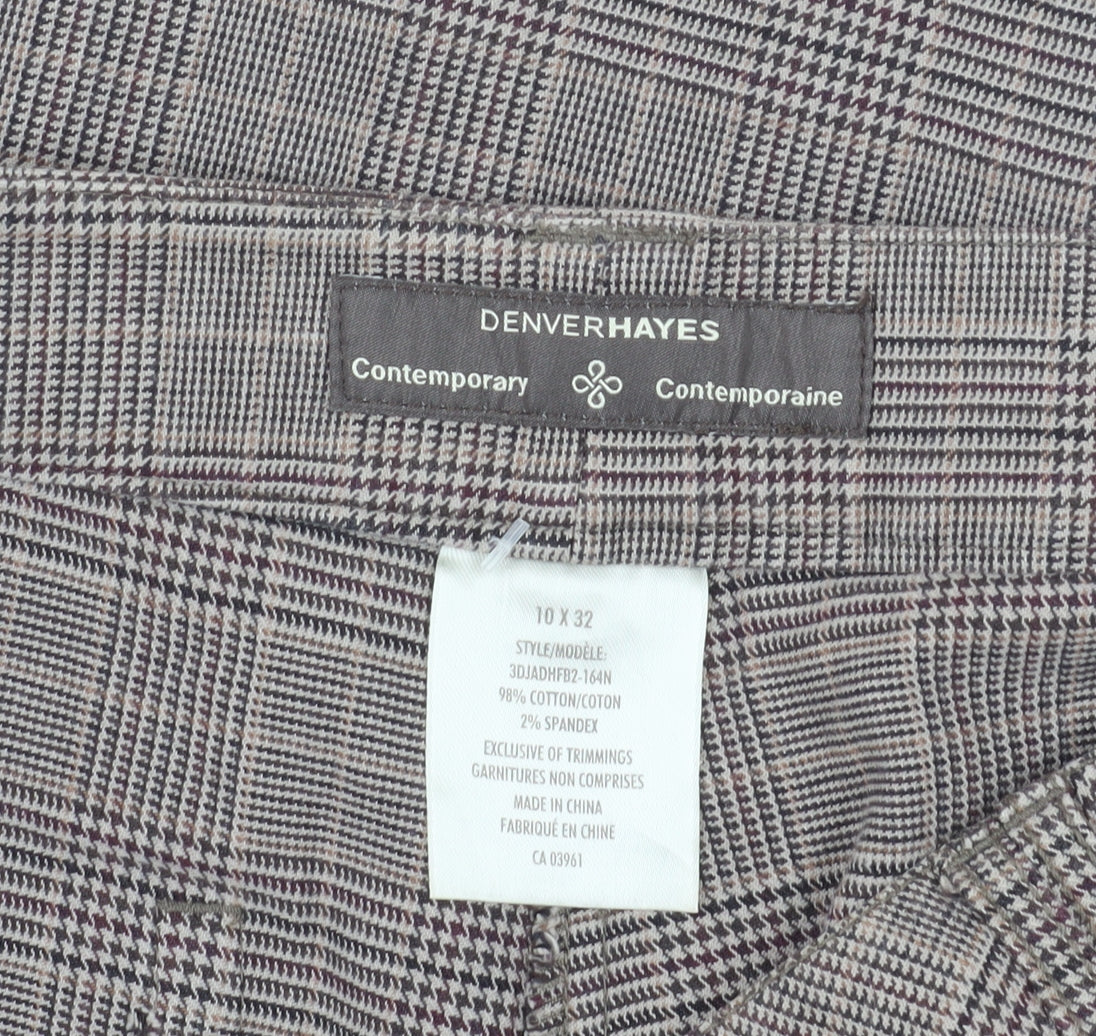 Womens UK Size 14 Denver Hayes Regular Fit Straight Grey Trousers