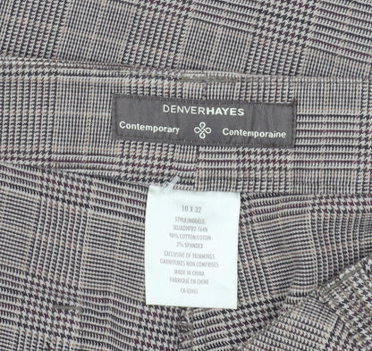Womens UK Size 14 Denver Hayes Regular Fit Straight Grey Trousers