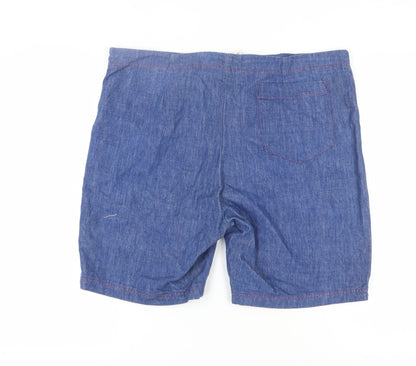 Jantzen Men's Blue Chino Shorts, Large, Denim, Casual Style