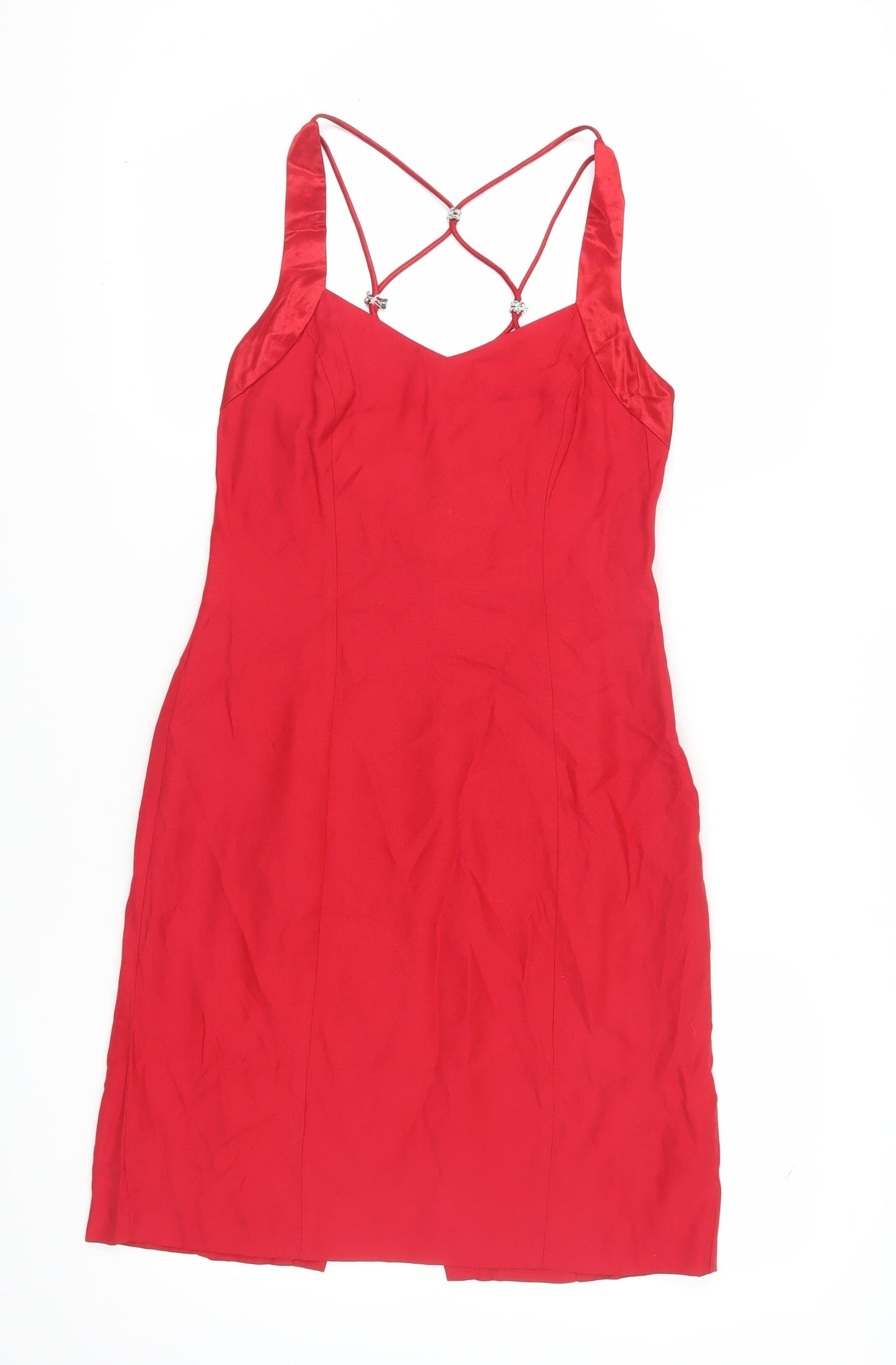 Niki Livas Red Sheath Dress, Party, Size 10