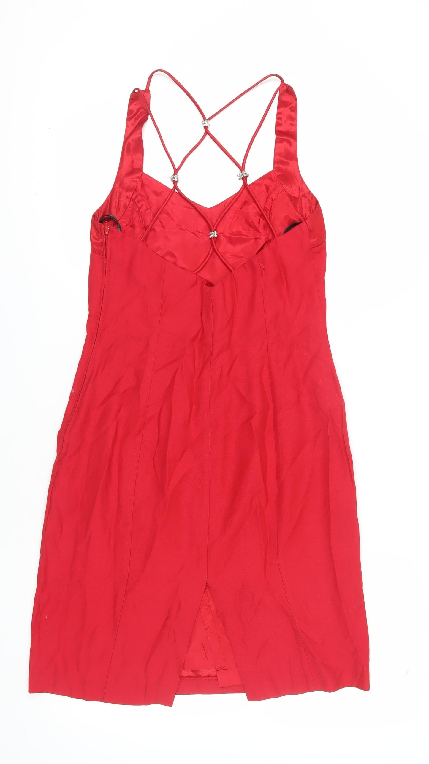 Niki Livas Red Sheath Dress, Party, Size 10