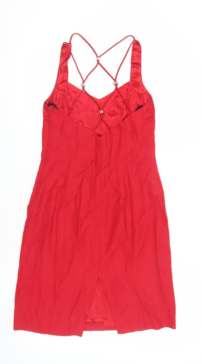 Niki Livas Red Sheath Dress, Party, Size 10