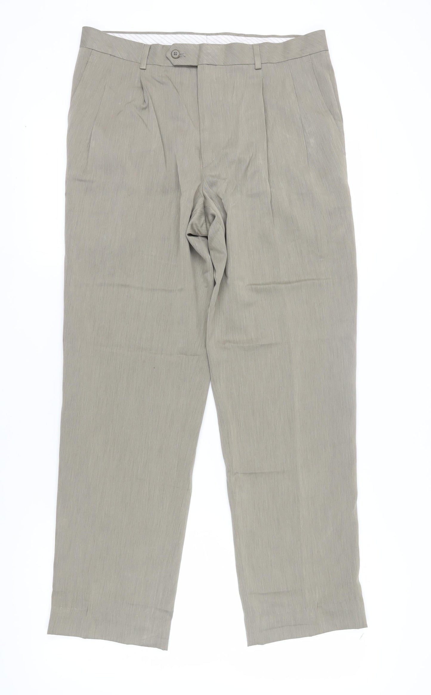 Stafford Grey Men's Dress Pants Size 34, Straight Leg