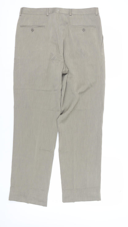 Stafford Grey Men's Dress Pants Size 34, Straight Leg