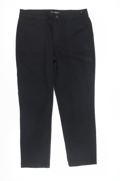 Womens UK Size 10 Lee Regular Fit Ankle Black Trousers