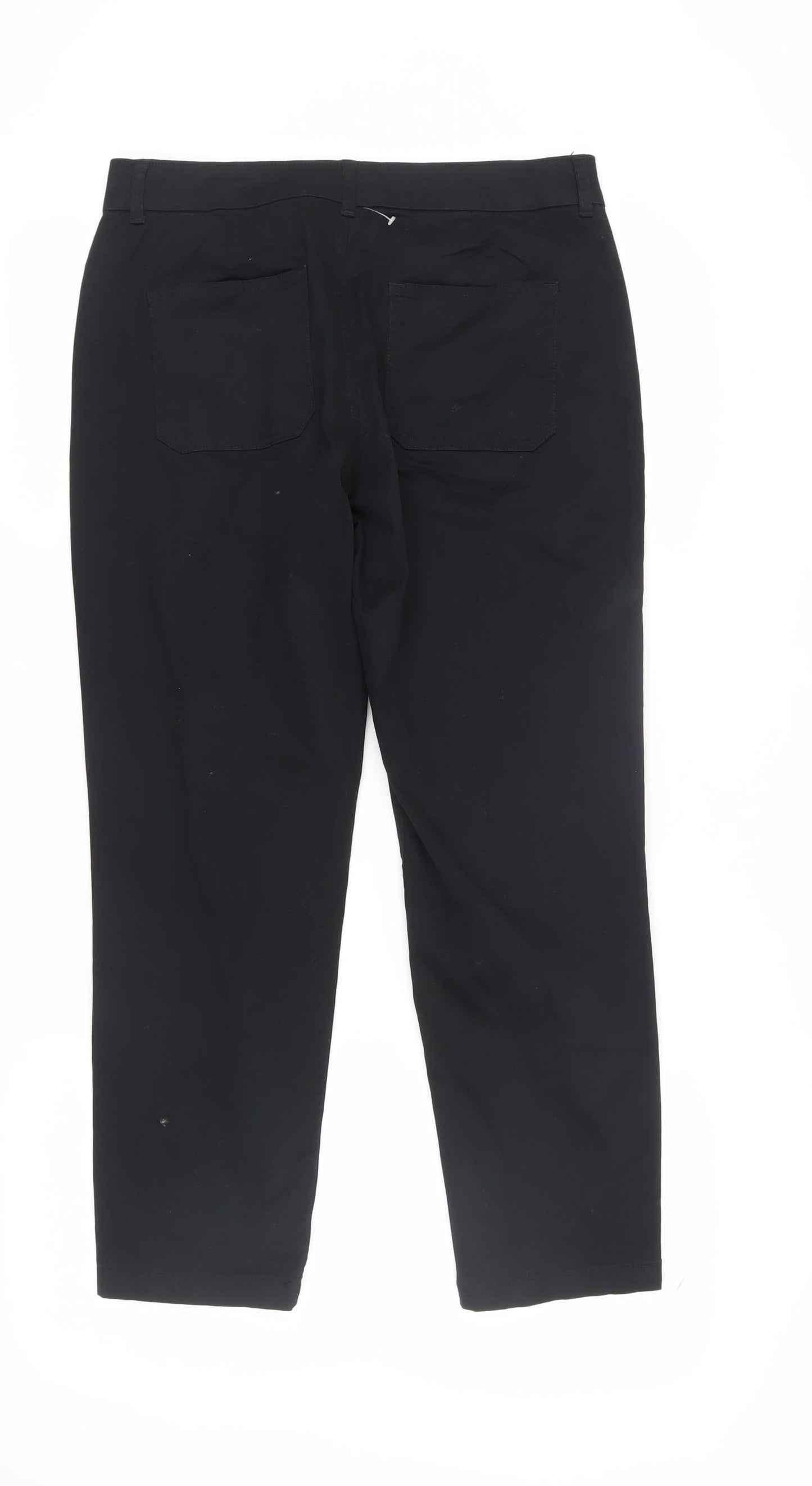 Womens UK Size 10 Lee Regular Fit Ankle Black Trousers