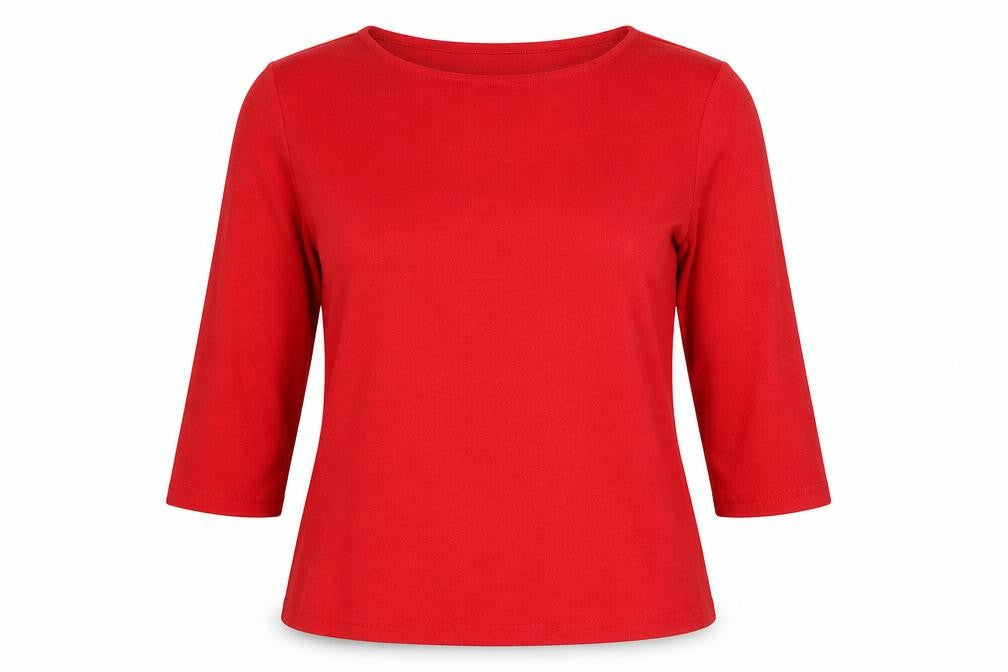 Womens UK Size M Notations Red Basic Blouse