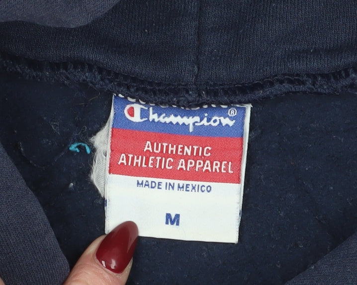 Unisex Adults UK Size M Champion Blue Pullover Hoodie