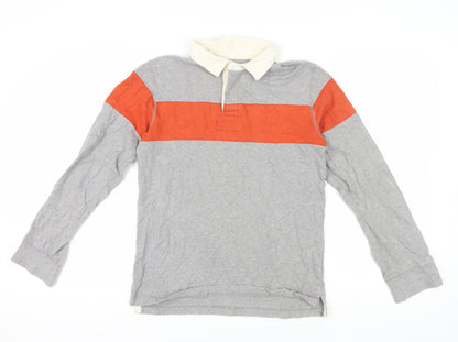 Urban Pipeline Men's Grey Colourblock Long Sleeve Polo