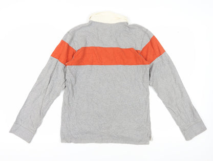 Urban Pipeline Men's Grey Colourblock Long Sleeve Polo