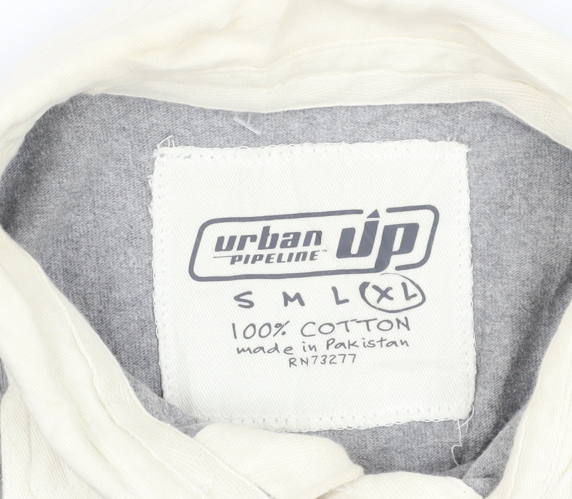 Urban Pipeline Men's Grey Colourblock Long Sleeve Polo