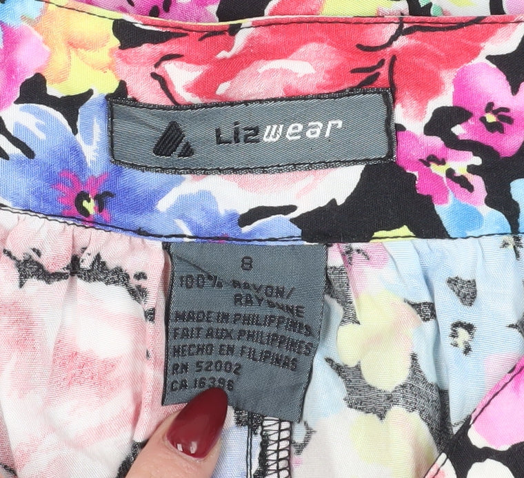 Lizwear Women's Multicoloured A-Line Midi Skirt Size 8