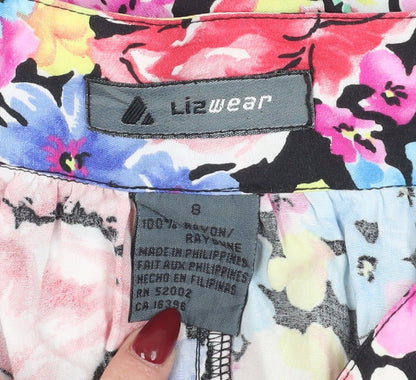 Lizwear Women's Multicoloured A-Line Midi Skirt Size 8