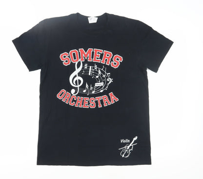 Gildan Black Orchestra T-Shirt Medium Music Theme