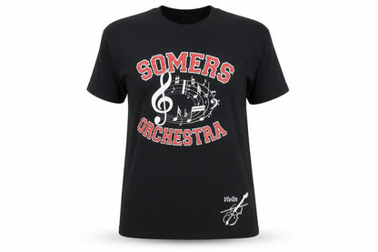 Gildan Black Orchestra T-Shirt Medium Music Theme